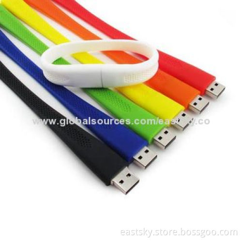 Wristband USB Flash Drive, Logos Imprint and Advertisement Data Pre-loading are Welcome